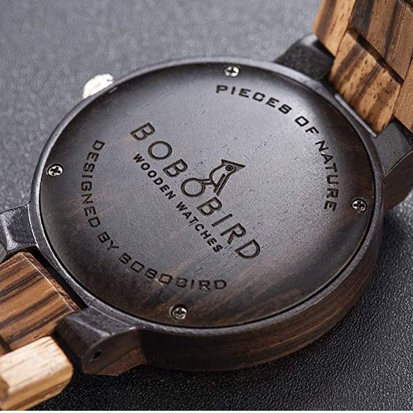 BOBO BIRD Wooden Casual Mens Stylish Wristwatch - Picture 4 of 7